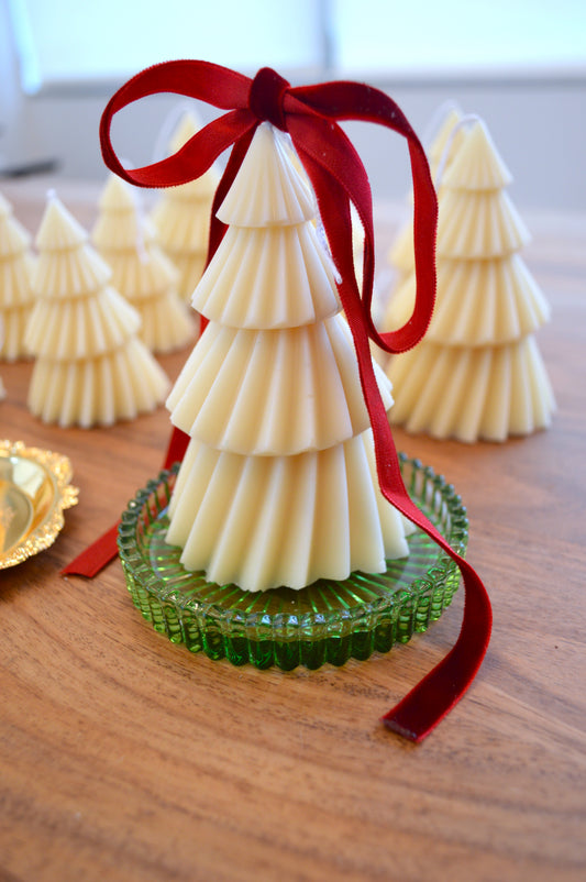 Christmas Tree Pillar Candle
